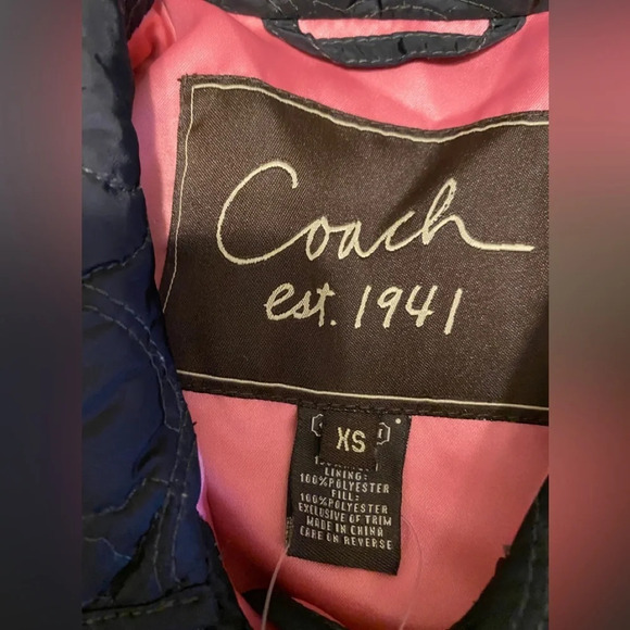 Coach Quilted CC Logo Jacket Coat - Picture 7 of 9